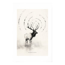 De Lone Elk Wilderness Muur Kunstprint