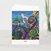 De Lone Partridge Christmas Kaart (Achterkant)