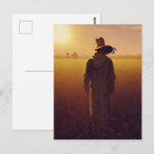 De Lone Scarecrow Digital Art Briefkaart (Voorkant / Achterkant)