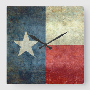 De "Lone Star Flag" van Texas Vierkante Klok