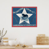 De Lone Star Liniment ~ 1866 ~ Label Poster (Keuken)