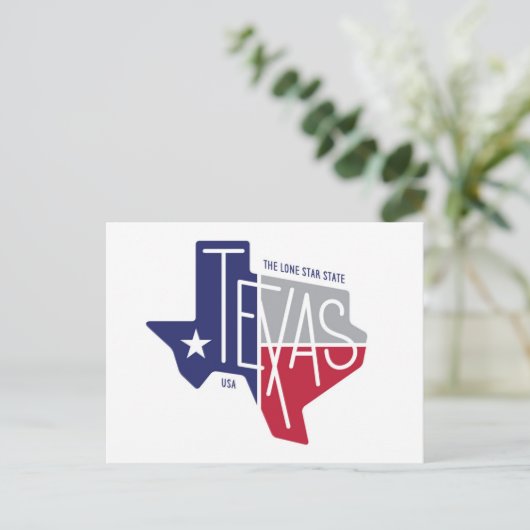 De Lone Star-staat Briefkaart (Staand voorkant)