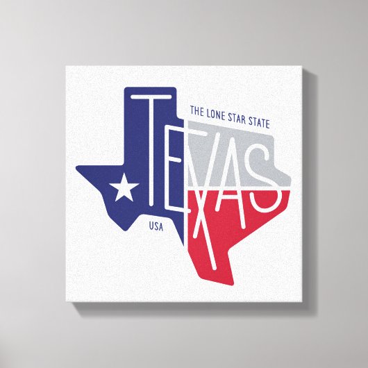 De Lone Star-staat Canvas Afdruk (Voorkant)