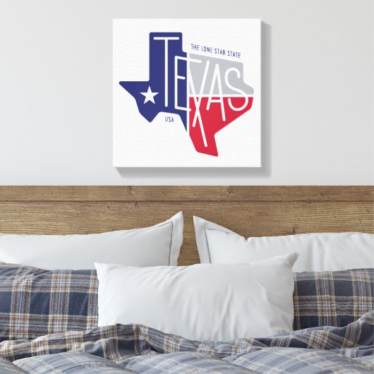 De Lone Star-staat Canvas Afdruk (Insitu (Slaapkamer))