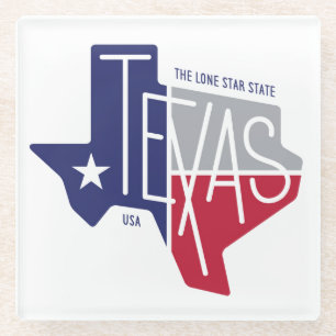 De Lone Star-staat Glazen Onderzetter