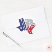De Lone Star-staat Ronde Sticker (Envelop)