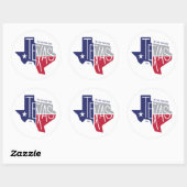 De Lone Star-staat Ronde Sticker (Vel)
