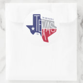 De Lone Star-staat Ronde Sticker (Tas)