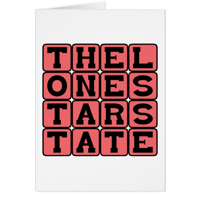 De Lone Star-staat, Texas bijnaam (Voorkant)