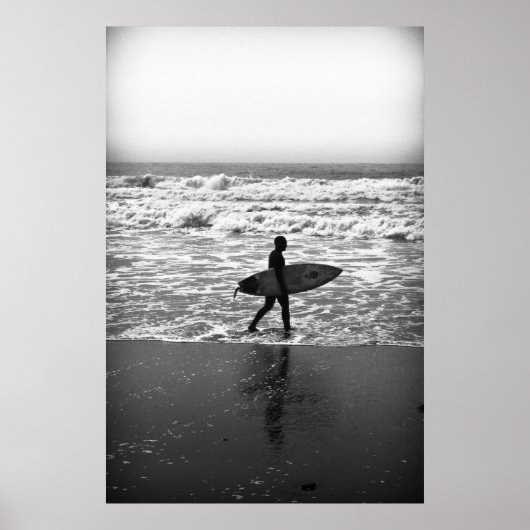 De Lone Surfer en het Zee Poster (Voorkant)