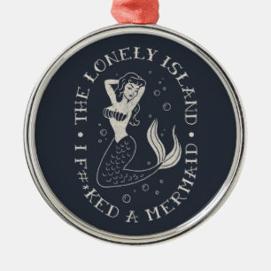 De Lonely Island Mermaid Metalen Ornament