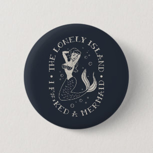 De Lonely Island Mermaid Ronde Button 5,7 Cm