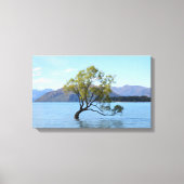 De Lonely Tree Waterverf Canvasprint Canvas Afdruk (Voorkant)