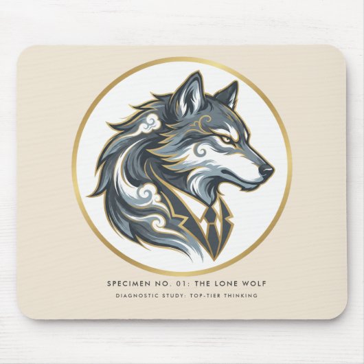 De Lonely Wolf Leider: Sierlijk Bedrijfsmonster Mo Muismat (Voorkant)