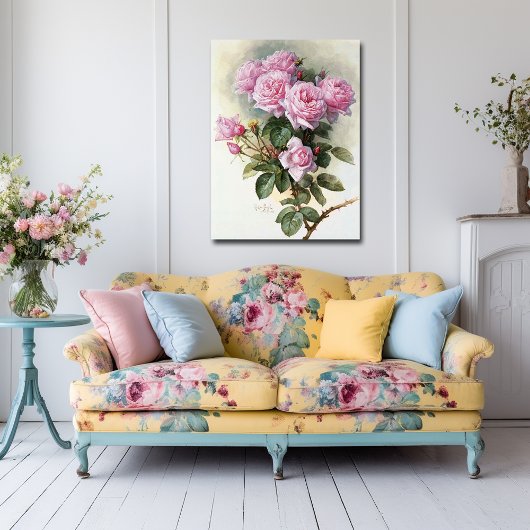 De Longpreroze Roses Bumblebees 1899 Poster