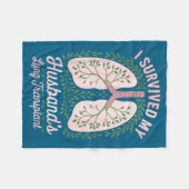 De longtransplantatie van mijn overleden echtgenoo fleece deken (Voorkant (Horizontaal))