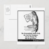 De loodrecht Paarse poly Briefkaart (Voorkant / Achterkant)