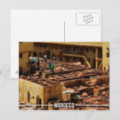 De Looierij van het Leer van Fez - Chouara Marokko Briefkaart (Voorkant / Achterkant)