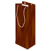 De look van de houtachtige wol wijn cadeautas (Achterkant Gekanteld)