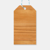 De look van de karamel Birch Wood Grain Texture Cadeaulabel (Achterkant)