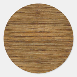 De look van driftwood eikenhout ronde sticker