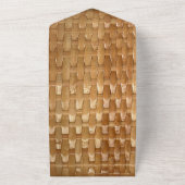 De look van Lacquer Wicker Basketweve Texture  All In One Uitnodiging (Buitenkant)