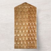 De look van Lacquer Wicker Basketweve Texture  All In One Uitnodiging (Binnen)