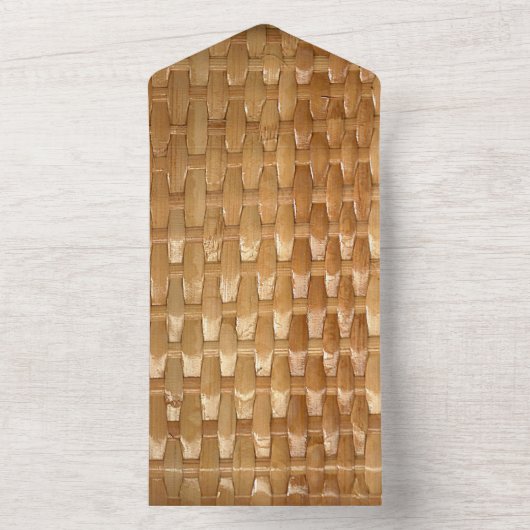 De look van Lacquer Wicker Basketweve Texture  All In One Uitnodiging (Binnen)