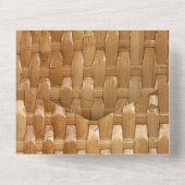 De look van Lacquer Wicker Basketweve Texture  All In One Uitnodiging (Achterkant)