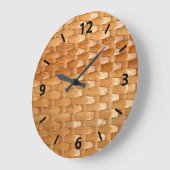 De look van Lacquer Wicker Basketweve Texture Grote Klok (Hoek)