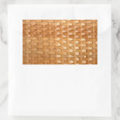 De look van Lacquer Wicker Basketweve Texture Rechthoekige Sticker (Tas)