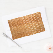 De look van Lacquer Wicker Basketweve Texture Rechthoekige Sticker (Envelop)