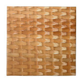 De look van Lacquer Wicker Basketweve Texture Tegeltje (Voorkant)