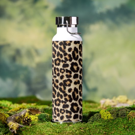 De look van Leopard Faux Fur Waterfles (Buiten)