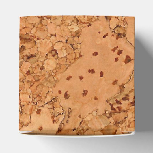 De look van Macadamia Cork Burl Wood Grain Bedankdoosjes (Bovenkant)