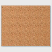 De look van Macadamia Cork Burl Wood Grain Cadeaupapier (Vlak)
