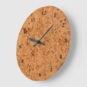 De look van Macadamia Cork Burl Wood Grain Grote Klok (Hoek)