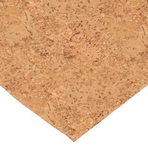 De look van Macadamia Cork Burl Wood Grain Korte Tafelloper