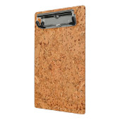 De look van Macadamia Cork Burl Wood Grain Mini Klembord (Angled2)