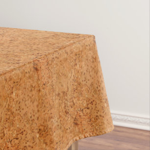 De look van Macadamia Cork Burl Wood Grain Tafelkleed
