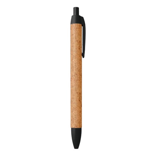 De look van Macadamia Cork Burl Wood Grain Zwarte Inkt Pen (Achterkant (Verticaal))