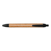 De look van Macadamia Cork Burl Wood Grain Zwarte Inkt Pen (Achterkant)