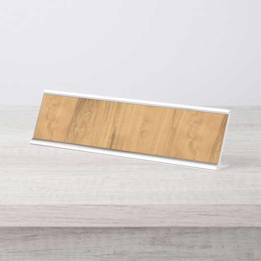 De look van Maple Wood Grain Texture Bureau Naambordje (Voorkant)