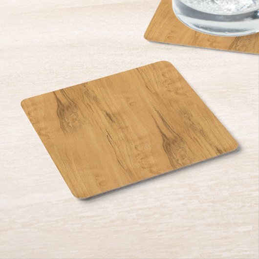 De look van Maple Wood Grain Texture Kartonnen Onderzetters (Schuin)