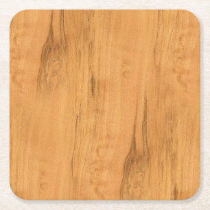 De look van Maple Wood Grain Texture Kartonnen Onderzetters