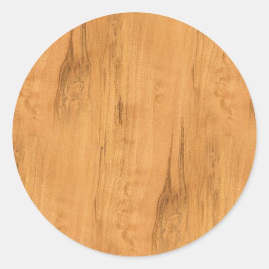 De look van Maple Wood Grain Texture Ronde Sticker (Voorkant)