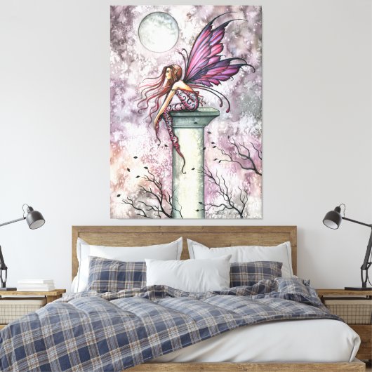 De 'Lookout Fantasy Art' van Molly Harrison Canvas Afdruk (Insitu (Slaapkamer))
