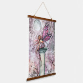 De 'Lookout Fantasy Art' van Molly Harrison Hangend Wandkleed (Gebogen)