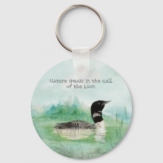 De Loon Natuur van de waterverf spreekt Vraag van Sleutelhanger (Voorkant)