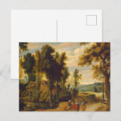 De loop naar Emmaus met Christus Briefkaart (Voorkant / Achterkant)